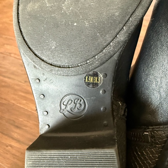 Lucky Brand Black Ankle Boots with Snakeskin Detail-Size 8.5 - Picture 7 of 14